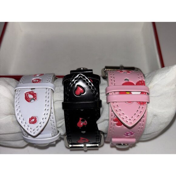 Vintage Betty Boop Watch W/ Leather Band Set of 3 - Pink,White & Black NEW RARE - Picture 12 of 16